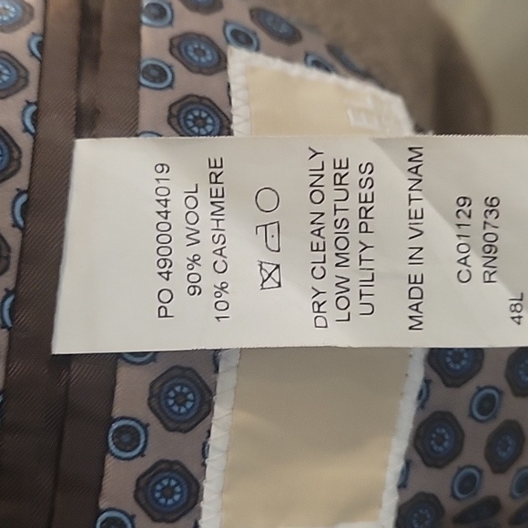 Michael Kors brown wool cashmere sport coat men's 48L - Picture 4 of 10